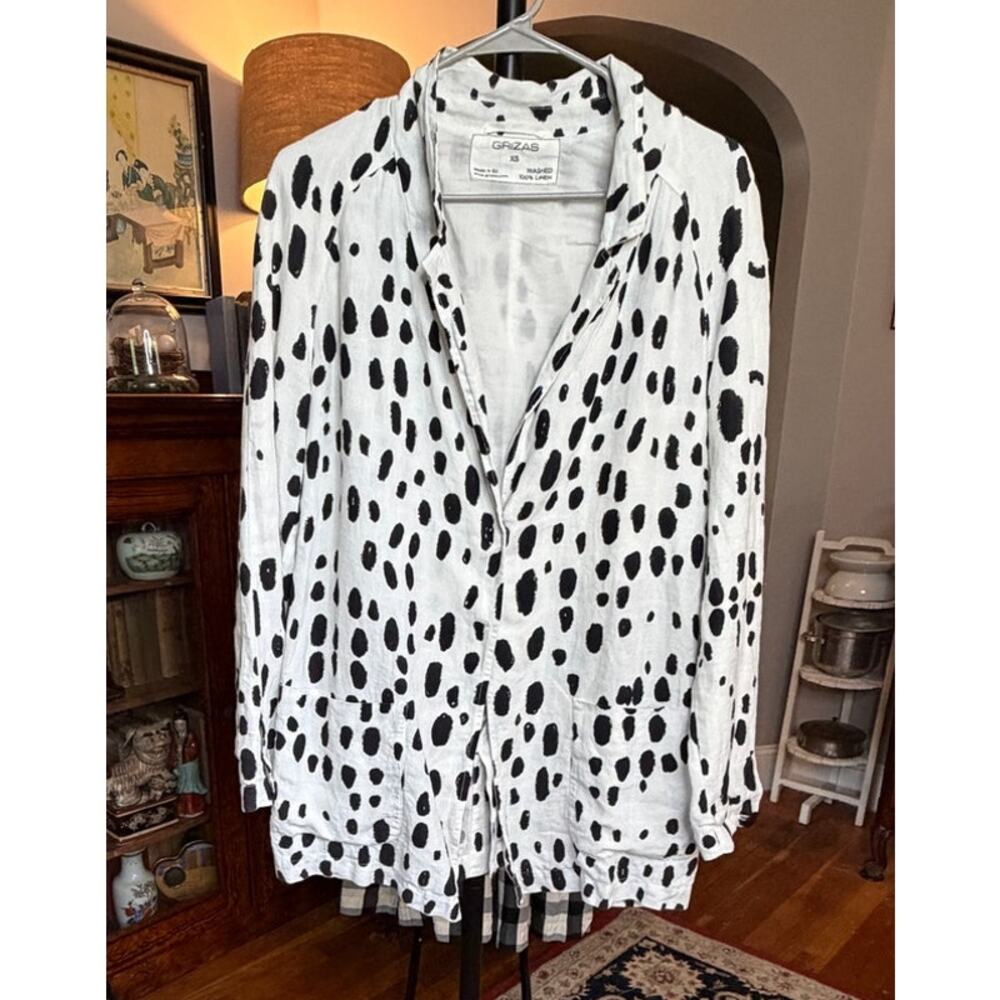 Grizas Washed Linen Blazer, Size XS